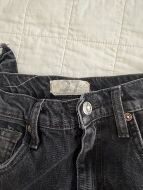 Free People High-Rise Washed Black Jeans